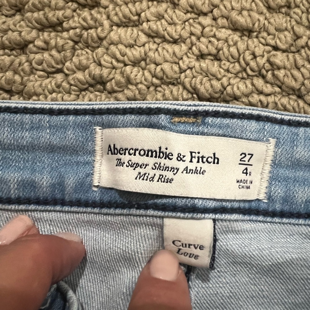 Abercrombie super skinny ankle mid rise